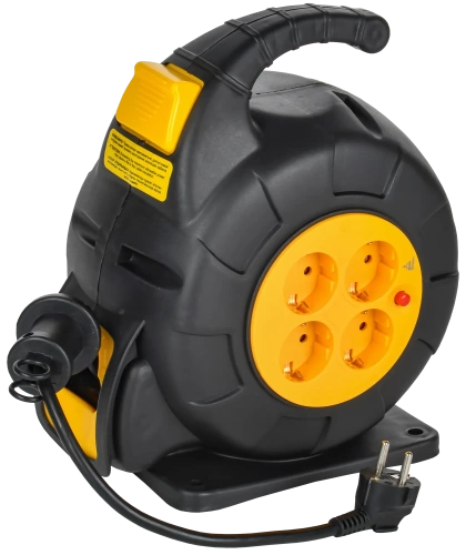 TWIST Катушка УК10 4мест. 2P+PE/10м 3х1,5мм2 автосм. IEK