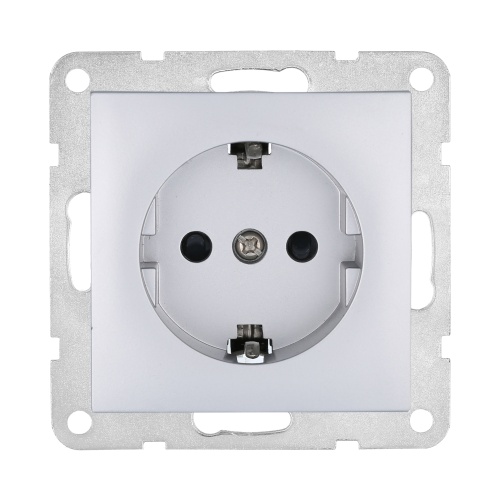 Розеткас з/к, со шторками (серебристый металлик) LK60 Розеткас з/к, со шторками (серебристый металлик) LK60