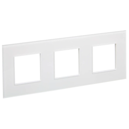 SKANDY Рамка 3-мест. SK-F23W стекло арк. бел. IEK