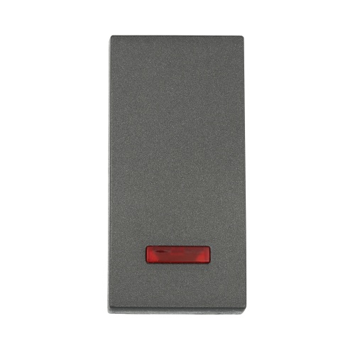 Переключатель с двух мест, с индикатором 45х22,5мм (схема 6L) 16 A, 250 B (черный бархат) LK45