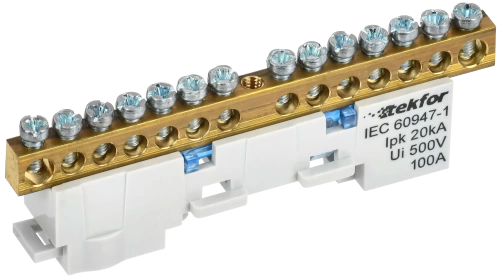 TEKFOR Шина N "ноль" изол. на унив. держ. 6х9-14-С IEK