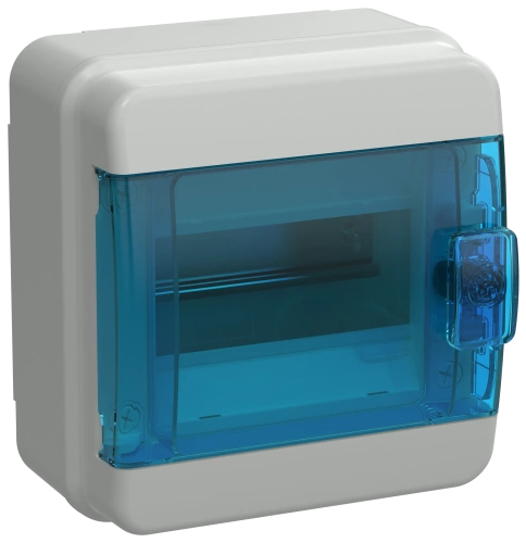 TEKFOR Корпус пласт. КМПн-6 IP65 син. прозр. дверь IEK