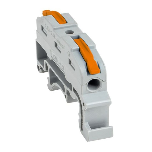 Строительно-монтажная клемма СМК 222-421 на DIN-рейку проходная 1 полюс 0,08-4мм2 EKF PROxima