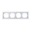Рамка 4-постовая (серебристый металлик) LK80
