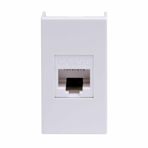 Комп.роз. RJ45 кат.5e (8P8C, Hyperline, Dual IDC: 110&Krone) Viva, белая, 1мод (упак. 21 шт)
