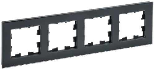 BRITE Рамка 4-мест. РУ-4-2-БрЧ стекло черн. IEK BRITE Рамка 4-мест. РУ-4-2-БрЧ стекло черн. IEK