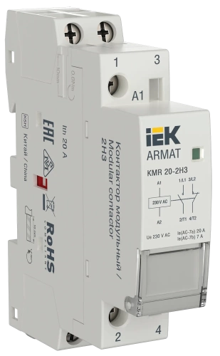 ARMAT Контактор модульный KMR 20А 230В AC 2НЗ IEK