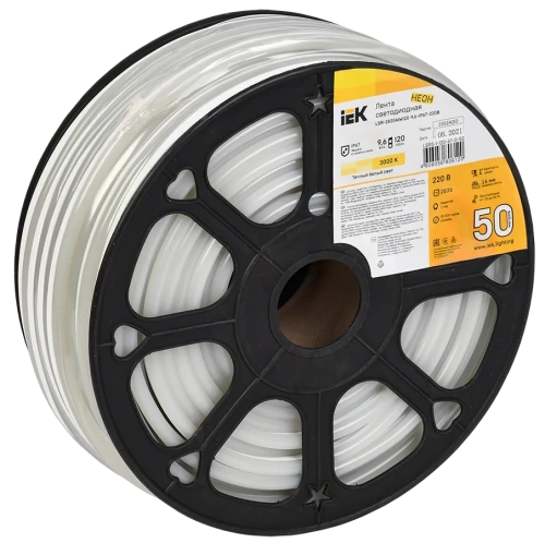 Лента LED "неон" 50м LSR-2835WW120-9,6-IP67-220В IEK