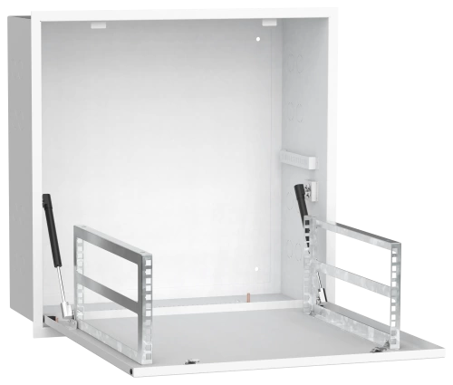 ITK LINEA R Шкаф встр. потол. 4U 600х600мм дв. мет. белый