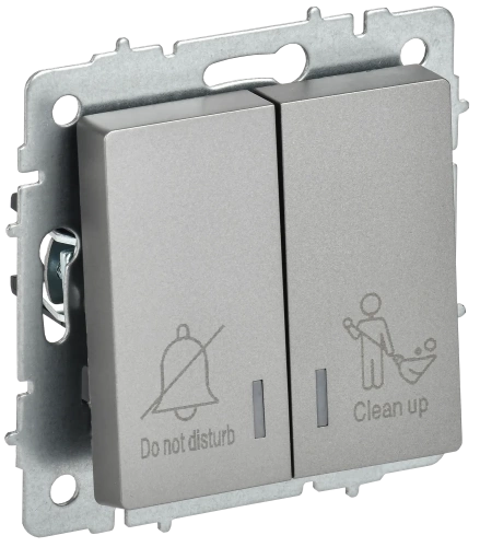 BRITE Выключ. 2-кл. с инд. отел. 10А ВС10-2-9-БрС сталь IEK BRITE Выключ. 2-кл. с инд. отел. 10А ВС10-2-9-БрС сталь IEK