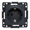 Стокгольм Механизм Розетки 1-местной с/з 16А винтовые клеммы черный с защ. штор. EKF PROxima
