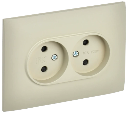 SKANDY Роз. 2-я без з/к с з/ш 10А сб. SK-R09B беж. IEK SKANDY Роз. 2-я без з/к с з/ш 10А сб. SK-R09B беж. IEK