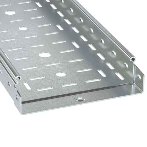 Лоток перфорированный 50х50 L 2000 толщ 1,0мм, горячеоцинкованный Лоток перфорированный 50х50 L 2000 толщ 1,0мм, горячеоцинкованный