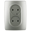 12-2107-15 Эл/ус ЭРА Розетка 2X2P, 16A-250В, IP20, Эра12, перламутр