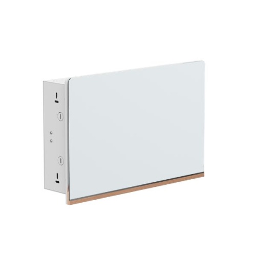 Корпус ArtShell Elegance встраиваемый силовой 22 модуля, белая дверь из закаленного стекла EKF Корпус ArtShell Elegance встраиваемый силовой 22 модуля, белая дверь из закаленного стекла EKF