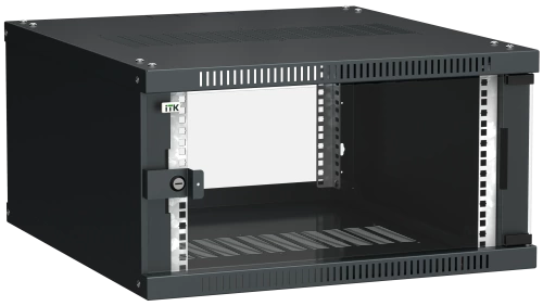 ITK Шкаф LINEA WE 6U 600x650мм дверь стекло черный