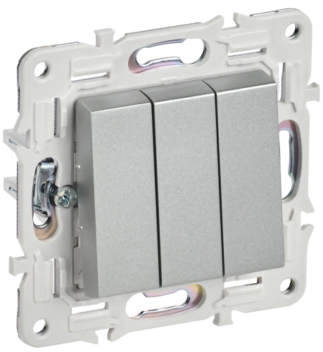 SKANDY Выключ. 3-кл. 10А SK-V11S сереб. IEK