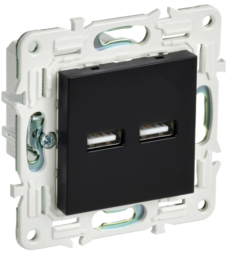 SKANDY Роз. USB A+A 3,1А SK-R15Bl черн. IEK