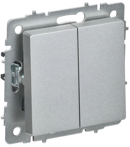 BRITE Выключ. 2-кл. перекр. 10А ВС10-2-3-БрА алюм. IEK