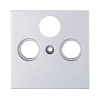 Накладка розетки TV+FM+SAT 2(3)(серебристый металлик) LK80