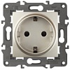 14-2102-04 Эл/ус ЭРА Розетка 2P+E Schuko со шторками, 16A-250В, IP20, Эра Elegance, шампань