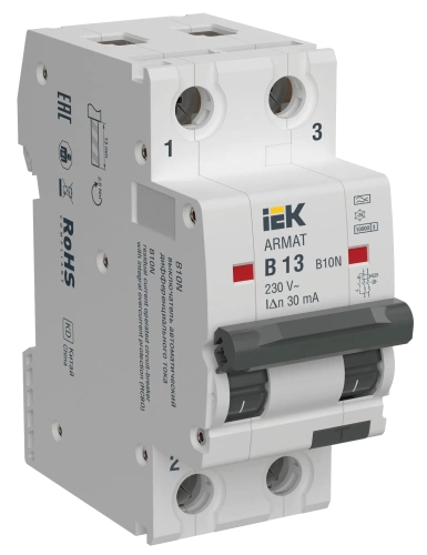 ARMAT АВДТ B10N 2P B13 30мА тип A IEK ARMAT АВДТ B10N 2P B13 30мА тип A IEK