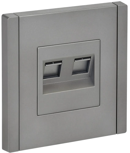 FORTE&PIANO Роз. двойная RJ11+RJ45 кат.5E FP535 ст. IEK