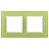 14-5102-26 Эл/ус ЭРА Рамка на 2 поста, стекло, Эра Elegance, лайм+бел