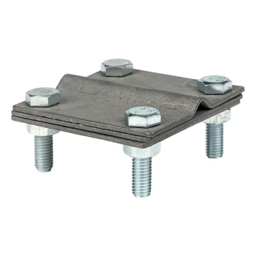 Зажим полоса 40 - прут 10 (3 пластины 70x70мм) Cu EKF PROxima