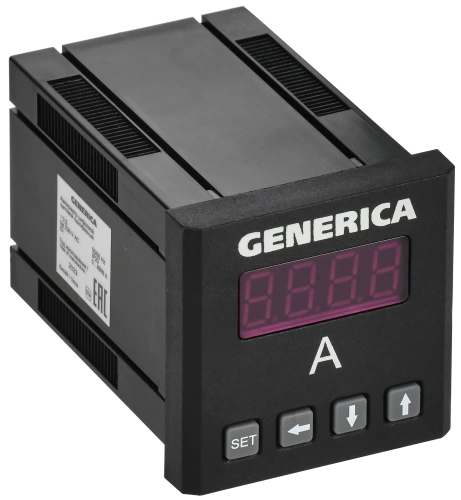 Амперметр цифр. щит. 1-ф. 48х48 LED GENERICA