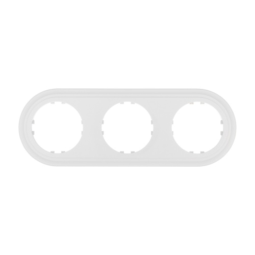 Рамка 3-постовая круглая (белый) Vintage-Classic