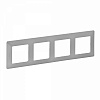 Valena LIFE.Рамка "Алюминий".4-постовая универсальная