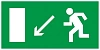 Самокл. этик. 200х100 мм "Напр.к эвак.вых. нал.вниз"