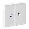 Valena LIFE.Лицевая панель для выключателя двухклавишного с подсветкой .Белая