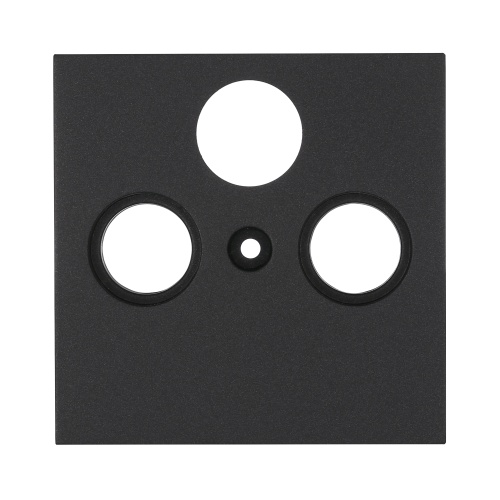 Накладка розетки TV+FM+SAT 2(3)(черный бархат) LK80