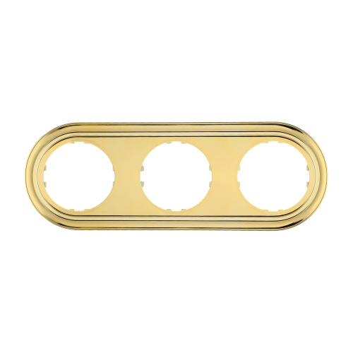 Рамка 3-постовая круглая (золото) Vintage-Classic