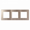 12-5103-04  Рамка для розеток и выключателей ЭРА Серия 12 12-5103-04 на 3 поста, Сатин, шампань