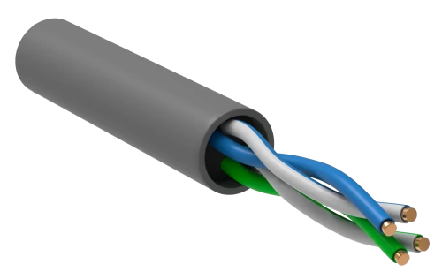 ITK Витая пара U/UTP 5E 2х2х24AWG PVC серый (305м) РФ/С
