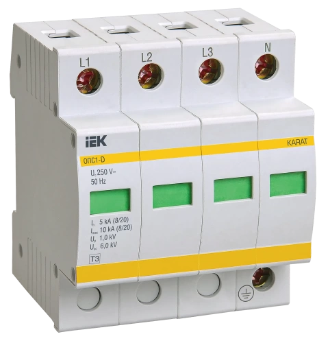 Ограничитель имп. перенапр. ОПС1-D 4Р In=5kA  Un=230B Im=10kA ИЭК