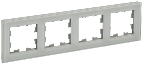 BRITE Рамка 4-мест. РУ-4-2-БрД стекло дым. IEK