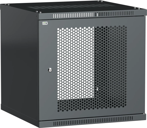 ITK Шкаф LINEA WE 9U 600х600мм дверь перфорированная черный