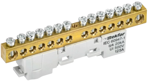 TEKFOR Шина L "фаза" неизол. на унив. держ. 8х12-14-Ср IEK