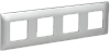 SKANDY Рамка 4-мест. SK-F04S сереб. IEK
