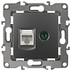 12-3110-12 Эл/ус ЭРА Розетка комбинированная RJ45+TV, IP20, Эра12, графит