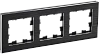 BRITE Рамка 3-мест. РУ-3-1-БрЧ металл черн. IEK