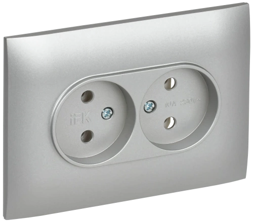 SKANDY Роз. 2-я без з/к/ш 10А в сб. SK-R10S сереб. IEK