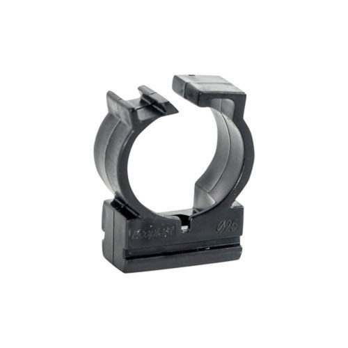 CFC25G Держатель с защелкой для труб D25мм, цвет чёрный (1уп = 100шт) Экопласт