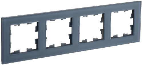 BRITE Рамка 4-мест. РУ-4-2-Бр стекло маренго матовый IEK BRITE Рамка 4-мест. РУ-4-2-Бр стекло маренго матовый IEK