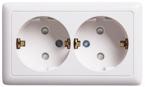 ХИТ О/У РОЗЕТКА двойная с зазем. со штор., ИЗОЛ.ПЛ. 16А, БЕЛЫЙ. Россия ХИТ О/У РОЗЕТКА двойная с зазем. со штор., ИЗОЛ.ПЛ. 16А, БЕЛЫЙ. Россия