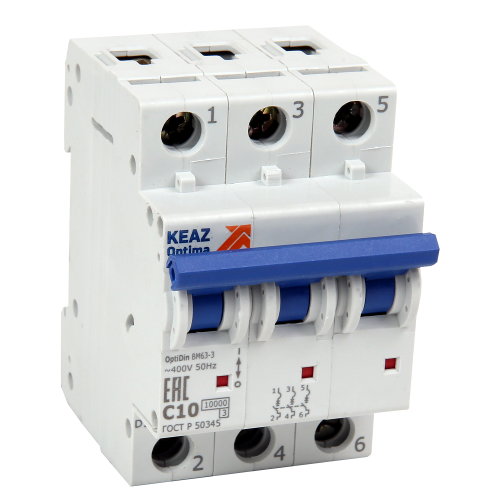 Выключатель автоматический модульный OptiDin BM63-3D63-ОМ4-РЕГ Выключатель автоматический модульный OptiDin BM63-3D63-ОМ4-РЕГ